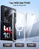 LeYi for iPhone XR Phone Case with Screen Protector X2 Camera Cover X2 MagSafe Compatible Magnetic Protective i iphoneXR Case Slim Rugged Heavy Duty Girls Women Funda para 10XR Clear