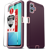 LeYi for Samsung-Galaxy-A06 Case with Screen Protector X1, Samsung Galaxy A06 Case 3 in 1 Rugged Shockproof Android Cover Funda A06