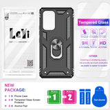 LeYi for Samsung Galaxy A53 Phone Case, Samsung A53 Phone Case with Glass Screen Protector Replacement, Military-Grade Shockproof Magnetic Ring Stand Cell Android Case Cover