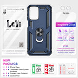LeYi for Moto G Play 2024 Phone Case, Moto G Play 2024 Phone Case with Glass Screen Protector Replacement, Military-Grade Shockproof Magnetic Ring Stand Cell Android Case Cover