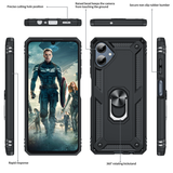 LeYi for Samsung Galaxy A06 Phone Case, Samsung A06 Phone Case with Glass Screen Protector Replacement, Military-Grade Shockproof Magnetic Ring Stand Cell Android Case Cover