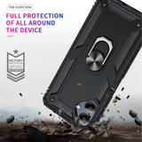 LeYi for Samsung Galaxy A06 Phone Case, Samsung A06 Phone Case with Glass Screen Protector Replacement, Military-Grade Shockproof Magnetic Ring Stand Cell Android Case Cover