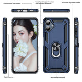 LeYi for Samsung Galaxy A06 Phone Case, Samsung A06 Phone Case with Glass Screen Protector Replacement, Military-Grade Shockproof Magnetic Ring Stand Cell Android Case Cover