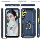 LeYi for Samsung Galaxy A25 5G Case with Glass Screen Protector Replacement, Military-Grade Shockproof Magnetic Ring Stand Cell Android Case Cover