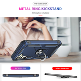 LeYi for Samsung Galaxy A25 5G Case with Glass Screen Protector Replacement, Military-Grade Shockproof Magnetic Ring Stand Cell Android Case Cover