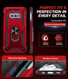 LeYi for Samsung Galaxy S10E Phone Case, Samsung S10E Phone Case with Screen Protector Replacement, Military-Grade Shockproof Magnetic Ring Stand Cell Android Case Cover