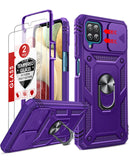 LeYi Samsung Galaxy A12 Phone Case: Screen Protector X 2 with Slide Camera Cover, 360 Full Body Military-Grade Cover with Kickstand