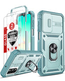 LeYi for Samsung Galaxy A26 5G Phone Case: Samsung Galaxy A26 Case with 2 Tempered Glass Screen Pro Maxtector, Slide Camera Cover, Ring Stand Holder, Heavy Duty Shockproof para Samsung Galaxy A26 Cover for Women Girl