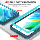 LeYi for Samsung Galaxy S21 FE Phone Case: Samsung Galaxy S21 FE Case with Screen Protector X 1, Slide Camera Cover with Magnetic Stand, Heavy Duty Shockproof para Galaxy S21 FE Case for Women Girl