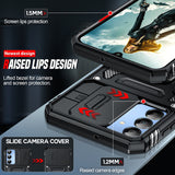 LeYi for Samsung Galaxy A15 4G/5G Phone Case, with Camera Lens Cover Slider, Ring Stand Holder Military Grade Protective Shockproof Armour Cover for Samsung A15