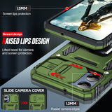 LeYi for Samsung Galaxy A06 Phone Case, with Camera Lens Cover Slider, Ring Stand Holder Military Grade Protective Shockproof Armour Cover for Samsung AO6