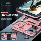LeYi for Samsung Galaxy A06 Phone Case, with Camera Lens Cover Slider, Ring Stand Holder Military Grade Protective Shockproof Armour Cover for Samsung AO6