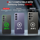 LeYi Compatible for Samsung Galaxy S24 Phone Case: Samsung S24 Case with Screen Protector 2 PCS, Heavy Duty Protection para S24 Case