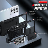LeYi for Samsung Galaxy S21 Ultra Phone Case, with Camera Lens Cover Slider, Ring Stand Holder Military Grade Protective Shockproof Armour Cover for Samsung S21 Ultra