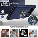 LeYi for Google Pixel 8 Case with Glass Screen Protector and Lens Protector, Shockproof Heavy Duty Protective Slim Fit Google Pixel 8 Cell Phone Case Cover with Rotatable Ring Holder Magnetic Kickstand for Women