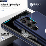 LeYi for Samsung Galaxy S22 Ultra Case, Shockproof Heavy Duty Protective Slim Fit Samsung Galaxy S22 Ultra Cell Phone Case Cover with Rotatable Ring Holder Magnetic Kickstand for Women