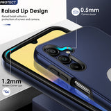 LeYi for Samsung Galaxy A15 5G Case with Glass Screen Protector, Shockproof Heavy Duty Protective Slim Fit Samsung Galaxy A15 5G Cell Phone Case Cover with Rotatable Ring Holder Magnetic Kickstand for Women