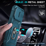 LeYi for iPhone 15 Pro Max 5G Phone Case: iPhone 15 Pro Max Case with Screen Protector X 2, Slide Camera Cover with Magnetic Stand, Heavy Duty Shockproof para 15 Case for Women Girl