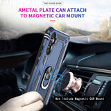 LeYi for Samsung Galaxy A34 5G Case with Glass Screen Protector Replacement, Military-Grade Shockproof Magnetic Ring Stand Cell Android Case Cover
