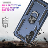 LeYi for Samsung Galaxy A34 5G Case with Glass Screen Protector Replacement, Military-Grade Shockproof Magnetic Ring Stand Cell Android Case Cover