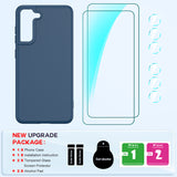 LeYi for Galaxy S21 FE Cases, Samsung S21 FE Cover with Tempered Glass Screen Protectors, Soft Silicone Ultra Slim Shockproof Cover with Anti-Scratch Microfiber Lining S 21FE Case