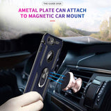 LeYi for iPhone 6/6S/7/8 Phone Case, iPhone 6/6S/7/8 Phone Case with Glass Screen Protector Replacement, Military-Grade Shockproof Magnetic Ring Stand Cell Android Case Cover