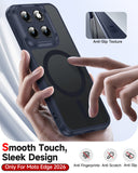 LeYi for Moto Edge 2026 Case: Compatible with Mag-Safe, Military-Grade Matte Translucent Soft-Touch Skin Funda para moto edge 2026