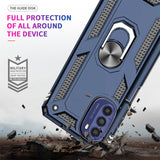 LeYi for Motorola Moto G 5G 2022 Case, Motorola G 2022 Phone Case with Glass Screen Protector Replacement, Military-Grade Shockproof Magnetic Ring Stand Cell Android Case Cover