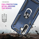 LeYi for Samsung Galaxy A56 5G Case with Glass Screen Protector Replacement, Military-Grade Shockproof Magnetic Ring Stand Cell Android Case Cover