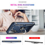 LeYi for Samsung Galaxy A56 5G Case with Glass Screen Protector Replacement, Military-Grade Shockproof Magnetic Ring Stand Cell Android Case Cover