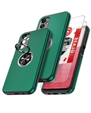 LeYi for Samsung Galaxy A14 5G Case with Glass Screen Protector, Shockproof Heavy Duty Protective Slim Fit Samsung Galaxy A14 5G Cell Phone Case Cover with Rotatable Ring Holder Magnetic Kickstand for Women