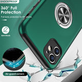 LeYi for iPhone 11 Case with Glass Screen Protector, Shockproof Heavy Duty Protective Slim Fit iPhone 11 Cell Phone Case Cover with Rotatable Ring Holder Magnetic Kickstand for Women