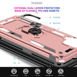 LeYi for Samsung Galaxy A12 Case with Glass Screen Protector Replacement, Military-Grade Shockproof Magnetic Ring Stand Cell Android Case Cover