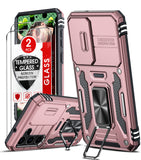 LeYi Compatible for Samsung Galaxy S23 Phone Case: Samsung S23 Case with Screen Protector 2 PCS, Heavy Duty Protection para S23 Case