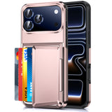 LeYi for iPhone-17-Pro Wallet Case: Card Holder Cover Funda para Military Grade Heavy Duty Protective Women Phone17 Pro case