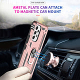 LeYi for Samsung Galaxy A53 5G Case with Glass Screen Protector Replacement, Military-Grade Shockproof Magnetic Ring Stand Cell Android Case Cover