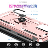 LeYi for Samsung Galaxy A53 5G Case with Glass Screen Protector Replacement, Military-Grade Shockproof Magnetic Ring Stand Cell Android Case Cover