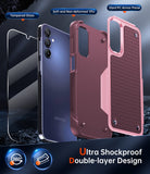 LeYi for Galaxy A15-5G Phone Case, with Screen Protector for Women, Dual Layer Protective Hard PC Back & Soft Bumper Resilient Shock Absorb Case for Samsung A03S Case