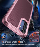 LeYi for Galaxy A15-5G Phone Case, with Screen Protector for Women, Dual Layer Protective Hard PC Back & Soft Bumper Resilient Shock Absorb Case for Samsung A03S Case