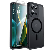 LeYi for Moto G Play 2026 Case: Compatible with Mag-Safe with Screen Protector, Military-Grade Matte Translucent Soft-Touch Skin Funda para Moto G Play 2026