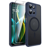 LeYi for Moto G Play 2026 Case: Compatible with Mag-Safe with Screen Protector, Military-Grade Matte Translucent Soft-Touch Skin Funda para Moto G Play 2026