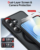 LeYi for Samsung Galaxy S25 FE Case: Compatible with Mag-Safe with Screen Protector, Military-Grade Matte Translucent Soft-Touch Skin Funda para S25FE S 25 FE