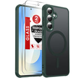 LeYi for Samsung Galaxy S25 FE Case: Compatible with Mag-Safe with Screen Protector, Military-Grade Matte Translucent Soft-Touch Skin Funda para S25FE S 25 FE
