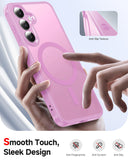 LeYi for Samsung Galaxy S25 FE Case: Compatible with Mag-Safe with Screen Protector, Military-Grade Matte Translucent Soft-Touch Skin Funda para S25FE S 25 FE