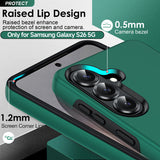 LeYi for Samsung Galaxy S26 Case with Glass Screen Protector and Lens Protector, Shockproof Heavy Duty Protective Slim Fit Samsung Galaxy S26 Cell Phone Case Cover with Rotatable Ring Holder Magnetic Kickstand for Women