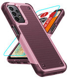 LeYi for Galaxy A13-5G Phone Case, with Screen Protector for Women, Dual Layer Protective Hard PC Back & Soft Bumper Resilient Shock Absorb Case for Samsung A14 Case