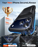 LeYi for iPhone-17-Pro Max Wallet Case: Card Holder Cover Funda para Military Grade Heavy Duty Protective Women Phone17 Pro Max case Black