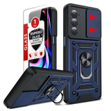 LeYi for Motorola Edge-5G UW 2021 Case: Motorola-Edge-2021-Case with Slide Camera Cover and Screen Protector, Heavy Duty Armor Cell Mobile Phone Cover