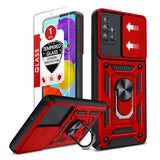 LeYi for Samsung-Galaxy-A51-4G Case: with Slide Camera Cover Screen Protector, Military-Grade Shockproof Protective Magnetic Ring Stand