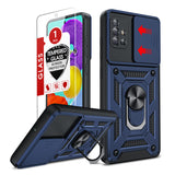 LeYi for Samsung-Galaxy-A51-4G Case: with Slide Camera Cover Screen Protector, Military-Grade Shockproof Protective Magnetic Ring Stand